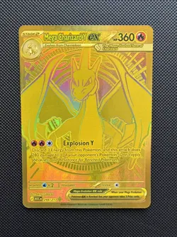 Mega Charizard Y EX 294/217 Pokemon Gold Secret Rare Ascended Heroes Near Mint - Image 1