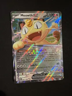 Pokemon Meowth EX: Perfect Order (POR) 062/088 Full Art Holo Double Rare NM 1 - Image 1