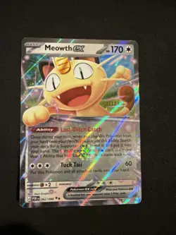 Pokemon Meowth EX: Perfect Order (POR) 062/088 Full Art Holo Double Rare NM 2 - Image 1