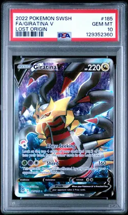 2022 POKEMON SWORD & SHIELD LOST ORIGIN #185 FULL ART/GIRATINA V PSA 10 - Image 1