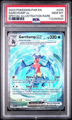 2023 POKEMON PAR EN-PARADOX RIFT SPECIAL ILLUSTRATION RARE GARCHOMP EX PSA 10 - Image 1