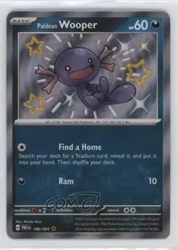 Shiny Rare - Paldean Wooper Pokemon Scarlet & Violet Fates PAF #180 - Image 1