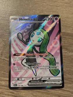 Pokemon Meloetta ex 159/086 Black Bolt Full Art Ultra Rare - NM - Image 1