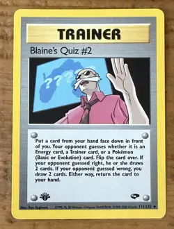 Pokemon TCG Trainer Gambler #60/62 Non-Holo 1st Edition Vintage 1999 - Image 3