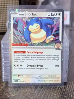 Hop's Snorlax 117/159 Rare Journey Together Pokemon NM Gamestop Stamp - Image 1