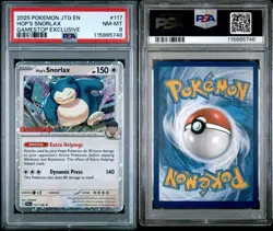 2025 POKEMON JTG EN-JOURNEY TOGETHER #117 HOP'S SNORLAX GAMESTOP EXCLUSIVE PSA 8 - Image 3