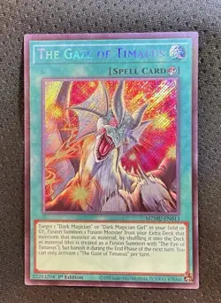 ✨🔥 Yu-Gi-Oh The Gaze of Timaeus MZMU-EN013 – 1st Ed Secret Rare CLEAN ✨🔥 - Image 1