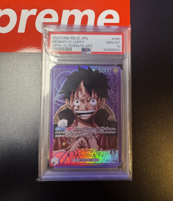 Japanese One Piece Monkey.D.Luffy Alternate Art OP05-060 PSA 10 - Image 1