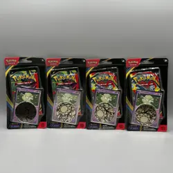Pokemon TCG Phantasmal Flames Blister Packs With Promo Cards Coin Bundle of 4 - Image 1
