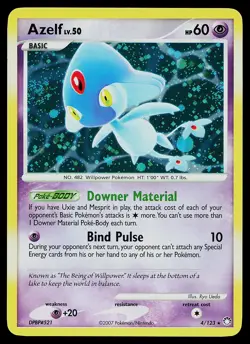 Pokemon Card - Azelf Mysterious Treasures 4/123 Holo Rare - Image 1