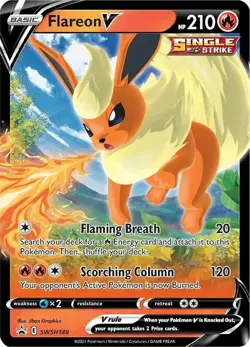 2021 Pokemon TCG SWSH: Promo Cards Flareon V Holo Black Star Promo SWSH149 - Image 1