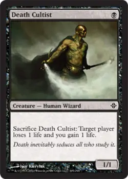 MTG Death Cultist - Foil, Rise of the Eldrazi, Moderately Played, English - Image 1