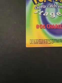 LP Charizard E6 of 12 Topps Movie Edition Black Logo Pokemon Card - Image 5