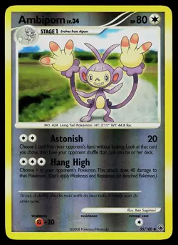 Pokemon Card - Ambipom Majestic Dawn 35/100 Uncommon Reverse Holo - Image 1