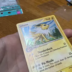 Jolteon Holo 3/17 Pop Series 3 Pokemon Card HP 2006 English #3 Vintage - Swirl - Image 4