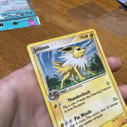 Jolteon Holo 3/17 Pop Series 3 Pokemon Card HP 2006 English #3 Vintage - Swirl - Image 5