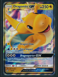 Dragonite GX 37/70 Holo Rare Pokemon 2018 Dragon Majesty NM - Image 1