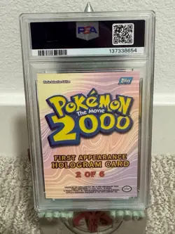 2000 Topps Pokemon Movie First Appearancs SLOWKING #2 PSA 7 - Image 2