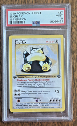 Snorlax - Jungle First Edition Non-Holo (27/64) - Pokemon 1999- PSA 9 Mint - Image 1