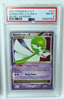 2007 POKEMON DP SECRET WONDERS GARDEVOIR LV X #131 ULTRA PSA 8 NEW CERT - Image 1