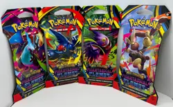Pokemon TCG Mega Evolution Phantasmal Flames Booster Pack Lot of 4 Sealed - Image 1