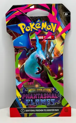 Pokemon TCG Mega Evolution Phantasmal Flames Booster Pack Lot of 4 Sealed - Image 3