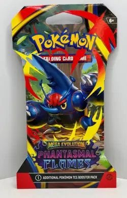 Pokemon TCG Mega Evolution Phantasmal Flames Booster Pack Lot of 4 Sealed - Image 4