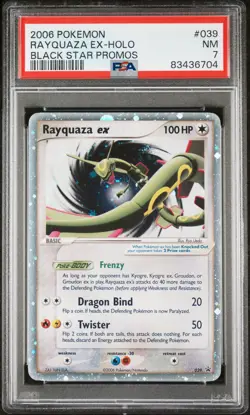 RAYQUAZA EX HOLO 039 BLACK STAR PROMOS POKEMON PSA 7 - Image 1