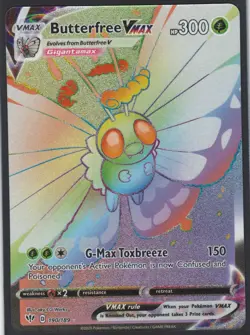Butterfree VMAX 190/189 Rare Rainbow Darkness Ablaze Pokemon NM - Image 1