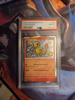 Pokemon Paldean Fates Charmander 109 PSA 10 SHINY VAULT WOW LOOK BEST - Image 1