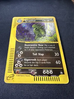 Tyranitar H28/H32 Holo Rare Aquapolis Pokemon Card HP SWIRL 🌀 Free Shipping 🔥B - Image 5