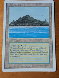 Tropical Island - Revised (3ED) 1993 - MTG Magic the Gathering - RARE DUAL LAND - Image 1