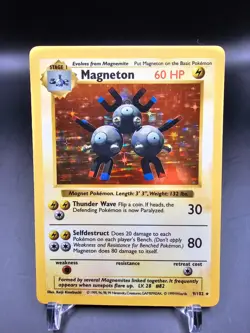 NM/EX - Magneton - 9/102 - Shadowless - Base Set - Pokemon Card - Image 1
