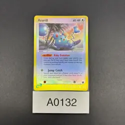 Azurill 31/100 Reverse Holo Pokemon EX Sandstorm 2003 Vintage NM - Image 3