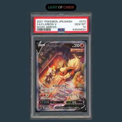 [PSA 10] - Flareon V Eevee Heroes - 073/069 - Full Art - Pokemon TCG - Image 1