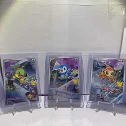 Pokemon TCG First Partner Illustration Collection Holo Chimchar, Turtwig Piplup - Image 1