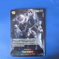 Bandai Five Elders Alternate Art OP13-082 Foil Super Rare Carrying on His Will - Image 1
