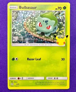 Bulbasaur 001/025 Holo McDonald's 25th Anniversary Promos Pokemon TCG Card | LP - Image 1