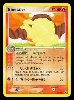 Ninetales 22/101 Rare EX Hidden Legends Pokemon Card - Image 1
