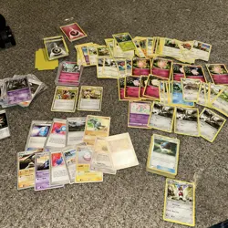 semi Vintage trainer kit Pokemon card lot And World Championship Lot 200+ Cards - Image 1