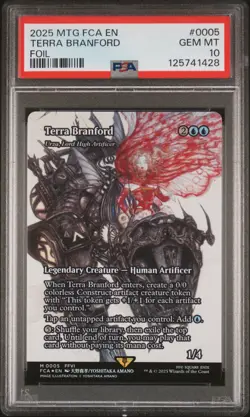 2025 MTG FINAL FANTASY THROUGH THE AGES FOIL #0005 TERRA BRANFORD PSA 10 - Image 1