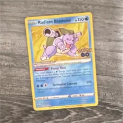 Pokemon Radiant Blastoise 018/078 Pokemon GO Holo Radiant Rare 150 HP 170 Attack - Image 1
