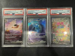 Pokemon 2023 MEW EN-151 Charizard ex PSA 9/Blastoise ex PSA 8/Venusaur ex PSA 9 - Image 1