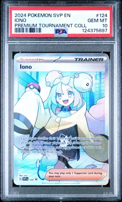 2024 POKEMON SVP EN-SV BLACK STAR PROMO IONO PREM TOURNAMENT COLL IONO PSA 10 - Image 1
