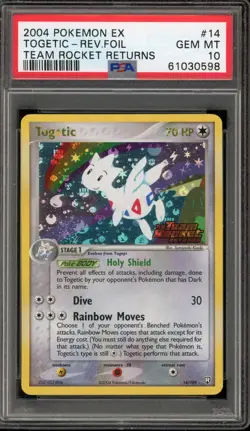 Pokemon Togetic EX Team Rocket Returns Reverse Holo Rare #14 PSA 10 Gem Mint - Image 1