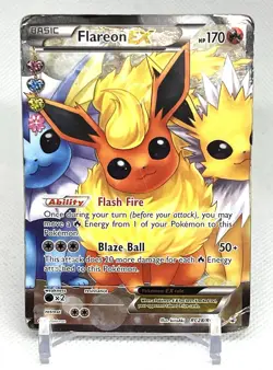 Flareon EX-Full Art Generations: Radiant Collection Pokemon-Heavily Played - Image 1