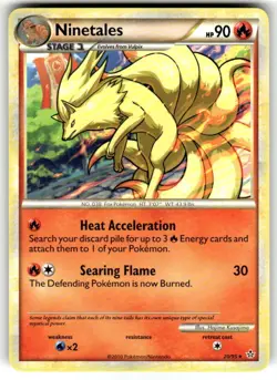 Pokemon TCG Ninetales 20/95 Unleashed Non-Holo Rare 2010 NM - Image 1