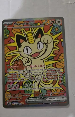 Pokemon Meowth ex Full Art Holo SIR 121/088 Perfect Order Set - Image 1