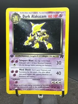 1st Edition Dark Alakazam 1/82 - Team Rocket - Holo - Pokemon - Image 1