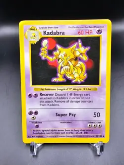 EX - Kadabra - 32/102 - Shadowless - Base Set - Pokemon Card - Image 1